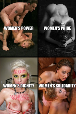 womendeserveeabuse:  Which none fucking exist..Women are nothing but fuck objects for men to fuck and my favorite beat and abuse!