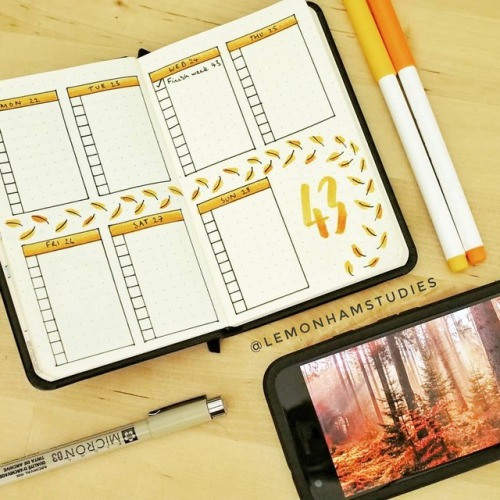 [bullet journal] week 43! finally figured out how to use my crayola supertips without it looking lik