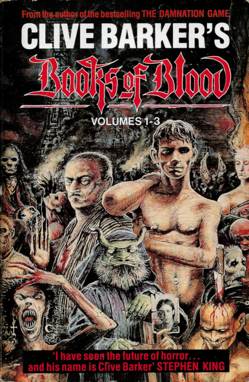 Books Of Blood Volumes 1-3, by Clive Barker (Sphere, 1992).From a charity shop in Nottingham.