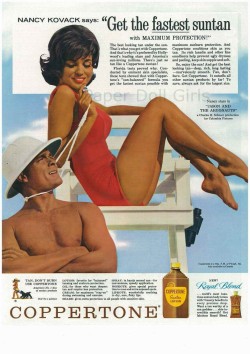 Nancy Kovack / Coppertone Ad. 1963