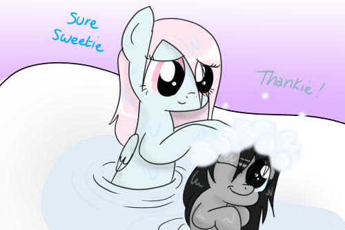 princessnoob:  Mudpie jumped into a huge puddle on her way here, I had to give her a bath.   Aww x3