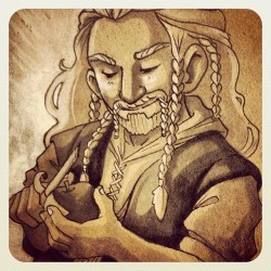 nerdee-design:  It’s official.  Fili is my favorite dwarf to draw.  It’s the nose and mustache braids….I just love to draw them so much 