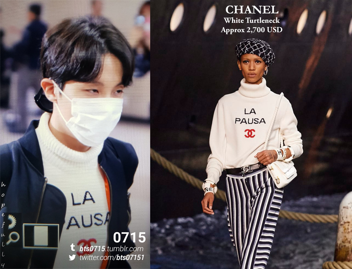 BTS FASHION/STYLE FINDER — 191121  J-Hope : Chanel - CC logo padlock