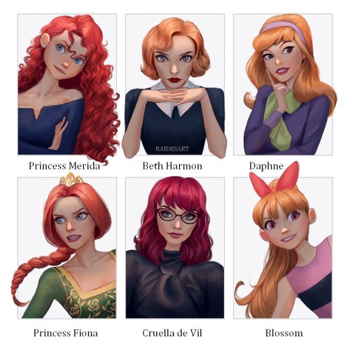  I love these hair colors ❤ Which of these characters is your favourite? And which red-headed charac