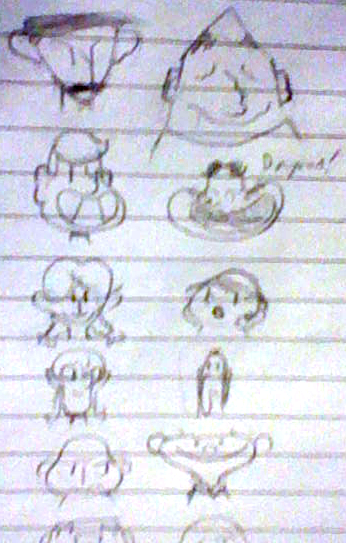 she-better-not-see: Character design practice with Dayon as a surprise guest.