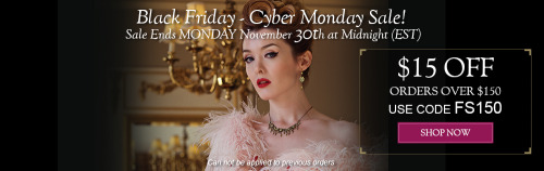 Don’t forget to take advantage of our Black Friday-Cyber Monday deals! You’ll save $15 o