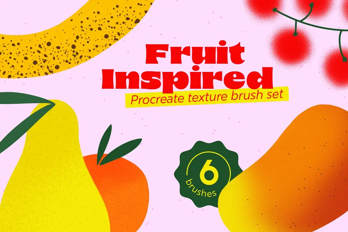 Procreate Brush Stamp Fruit Flat Set - Free Download