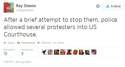colourmebaadd:  iwriteaboutfeminism:  Tuesday afternoon, Ferguson protesters march in downtown St. Louis, from City Hall to the US Courthouse.   This is super important 