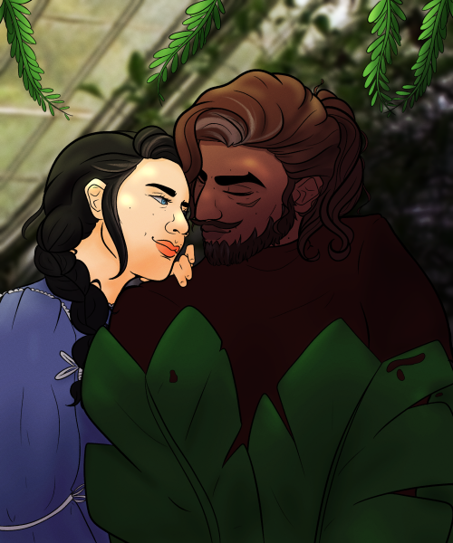 drew my oc as well as @lxdymaria‘s.. sveta and johan are HEH….  them in a lovely little green