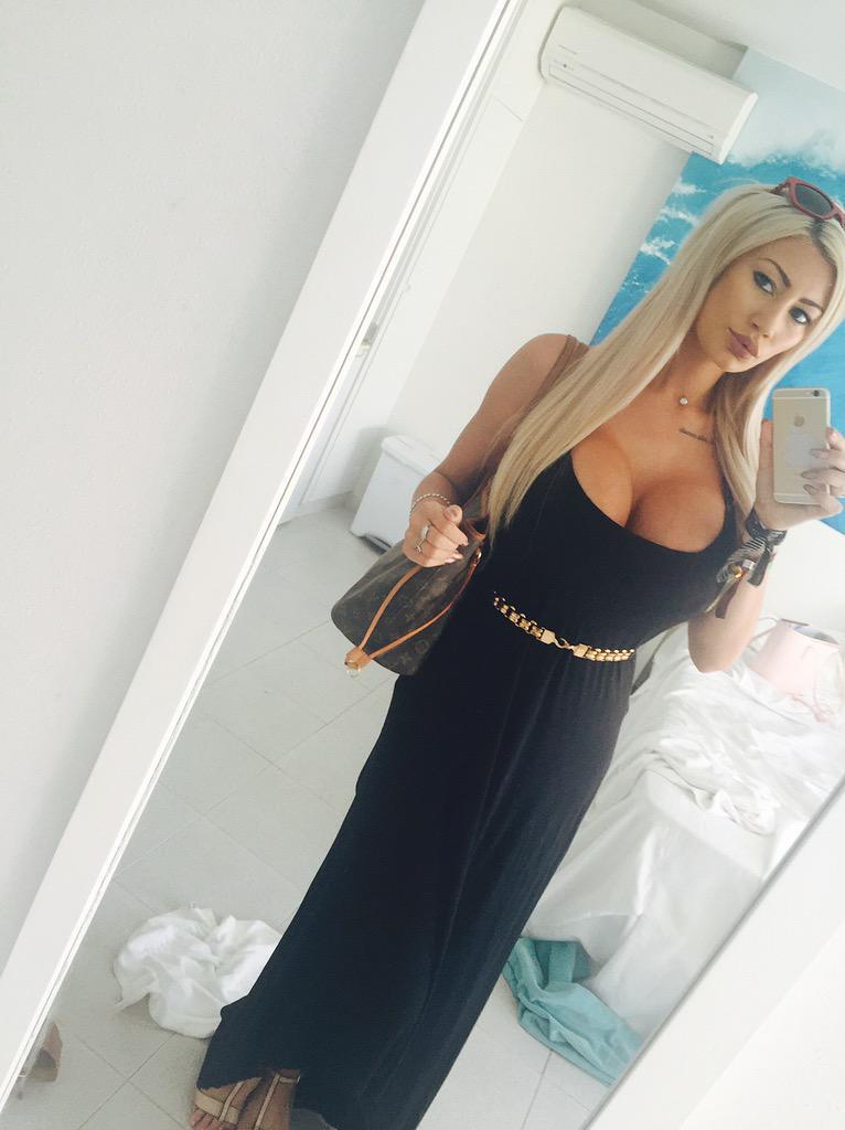 Sophie Dalzell looks stylish and sophisticated yet still shows her amazing cleavage!