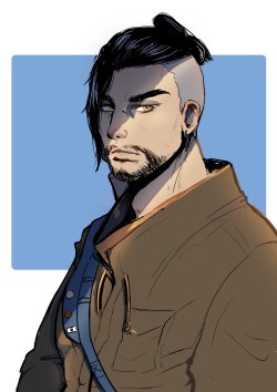 mukimimi: I just read an Overwatch christmas comic and i really really love Hanzo new look,He looks hot with this haircut and bridge piercings. ❤❤❤