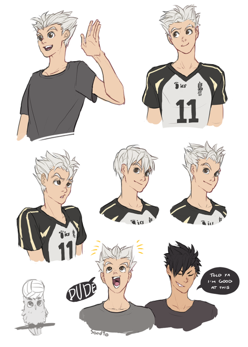 soodyo:first year owl headcanon (he used to suck at styling his hair until kuroo took pity on him 