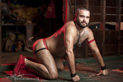 diablodivine:  Donick photographed by Dusti Cunningham wearing a tail by OxBalls   Sexy Pup in his pup tail!!!