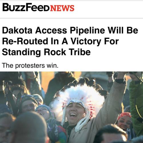 I’m happy for #StandingRock and Indigenous Peoples as this is their victory, but I’m not