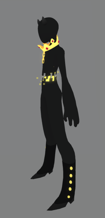 shockywave:  So, this is what I’ve been working on. Their name is NullVoid, or just Null or Void. They’re pretty much my new persona, say hello. Everything on this avatar was fully meshed by me for second life. The body will eventually have more cracks