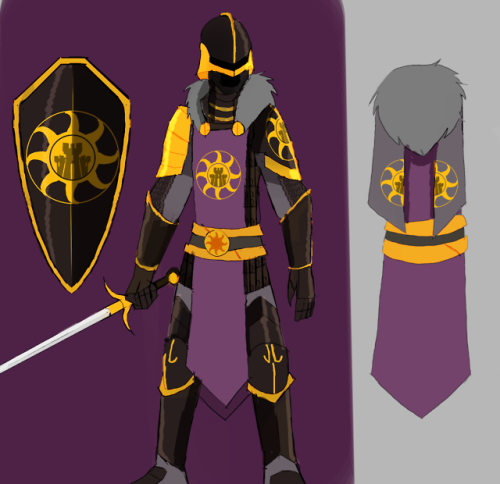 strange-doorss: an armor dudeincluding my three favorite colors