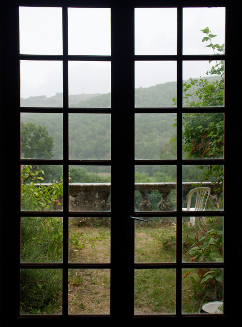 Rainy afternoon in Cadrieu, France  - 2019