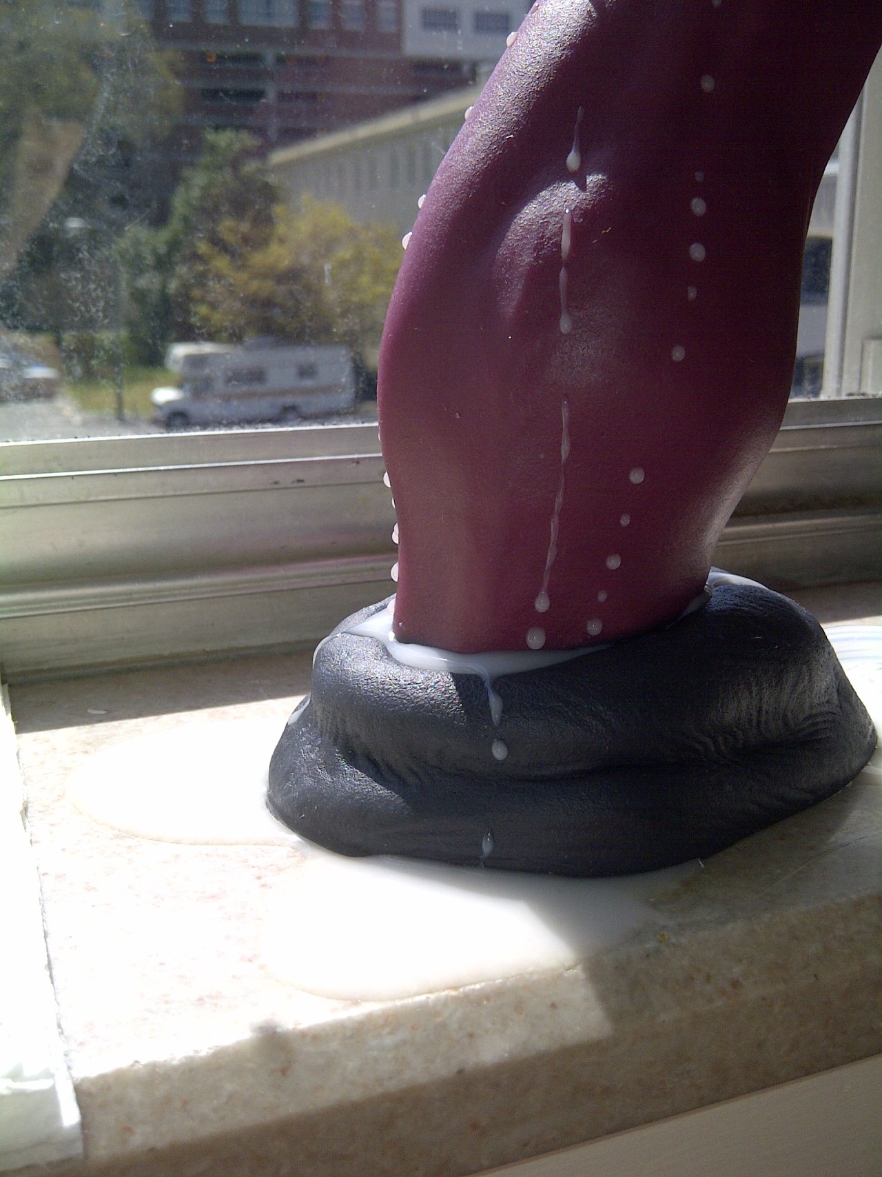 queeroqueso:  Decided to try out his tube with the cumlube. 