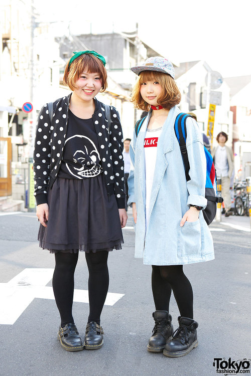 Two fun Harajuku girls w/ Milkfed, Dr, Martens, Cheap Monday & Hysteric Glamour.