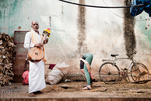 Ericka Kuchembuck in Mysore, India.Photography by Christine Hewitt © yogicphotos.com