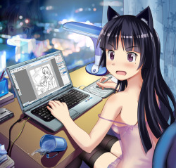 nekodata:  Neko Facebook Fanbase - Join for more Nekomimi girls: https://www.facebook.com/groups/nekodatabase/