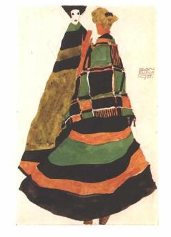egonschiele-art:    Design for a postcard (1911)    Egon Schiele  