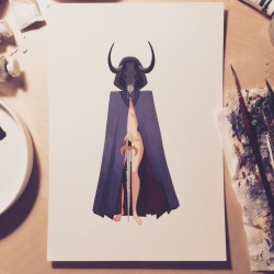 angelaan:Painting witches for a zine. Should scan these ladies soon!