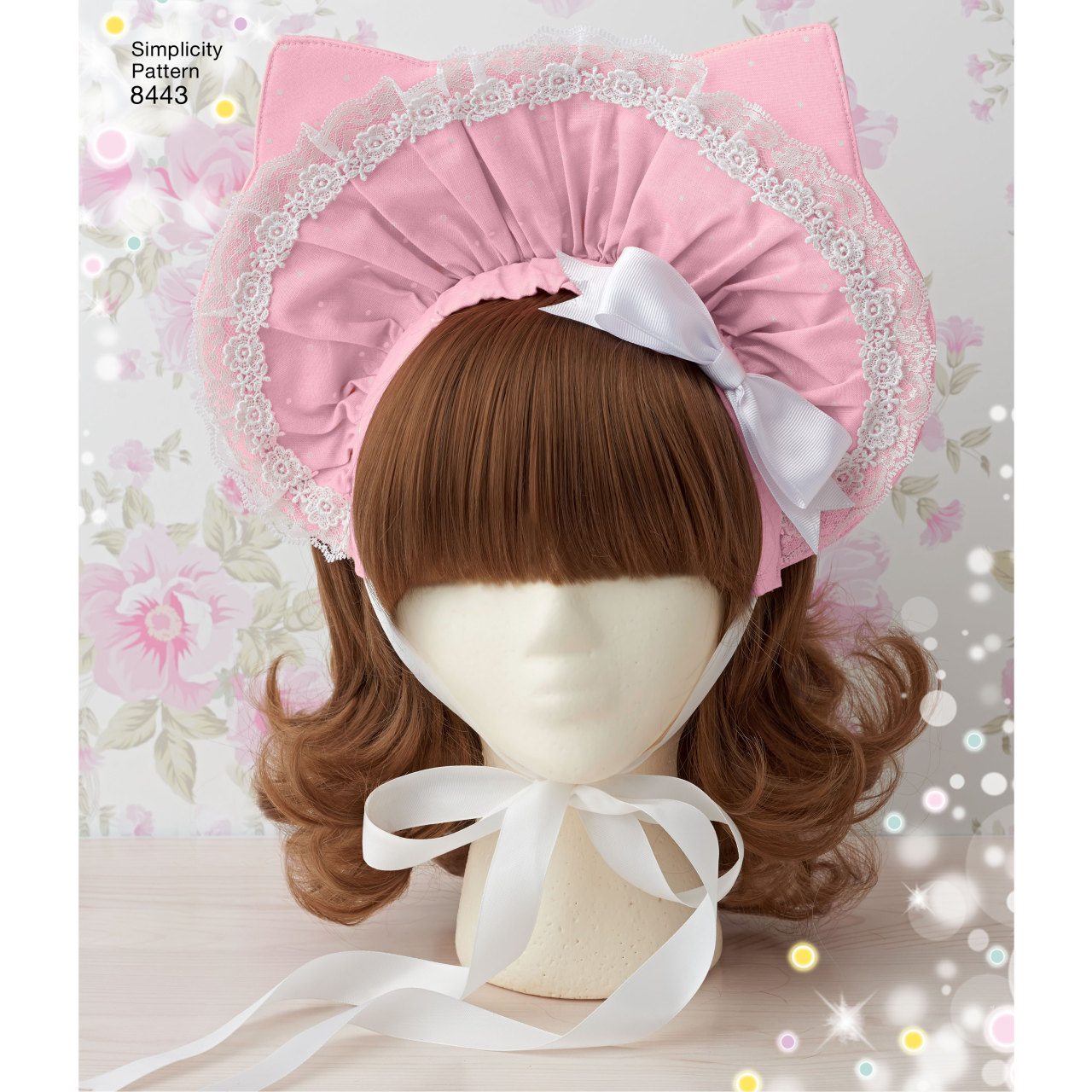 Lolitain White Lace Black Rabbit Ears Cute Gothic Lolita Bonnet