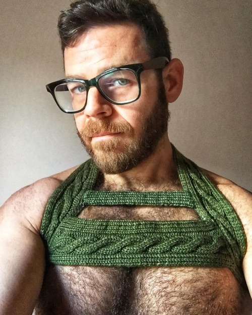 The Cabled Ladder Harness in Military Green | HandKnit & HandDyed by yours truly (hence my sligh