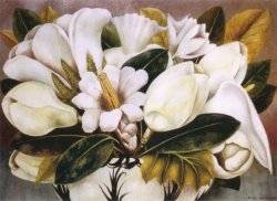 artist-frida:  Magnolias via Frida KahloSize: 41x57 cmMedium: oil on masonite