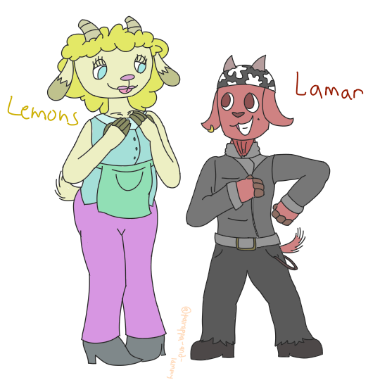 PaRappa x Lammy foeevaaaa: experimenting with another color palette. so  here