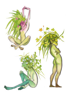 harmonyzing:  some sweet plant fairies! wood