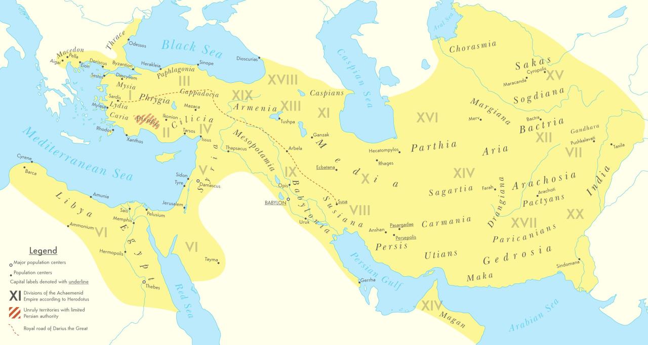 The Achaemenid Empire at it's greatest extent. : r/mapping