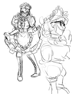 commander-rab:  Frilly maid outfit.  Intended to be rubber.