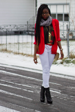 blackfashion:  Scarf: XSRE | Blouse: ROMWE