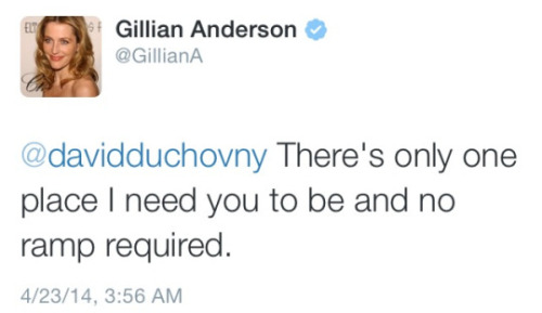 ill-show-you-later:  ill-show-you-later:  ill-show-you-later:  Master Twitter Fuckery Post  Updating what should be above Gillian’s “Hi David.”   