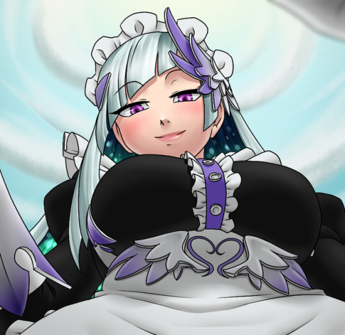 vixagri: Here’s a bit of a lap pillow POV of the lovely Valkyrie herself.  I had to do th