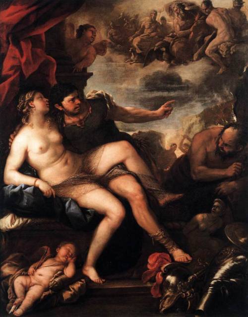 artist-luca-giordano: Mars and Venus Caught by Vulcan, 1679, Luca Giordanohttps://www.wikiart.org/en