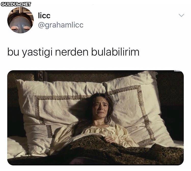 böyle bir yastığa...