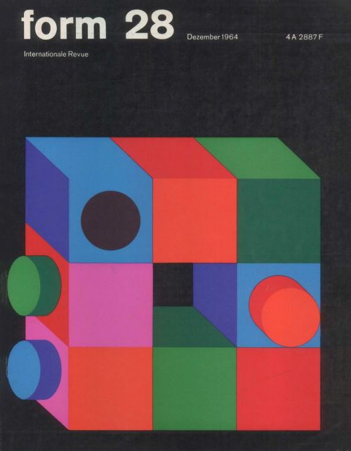 Karl Oskar Blase, cover artwork for the german design magazine form, 1964. © Verlag form.Originally 