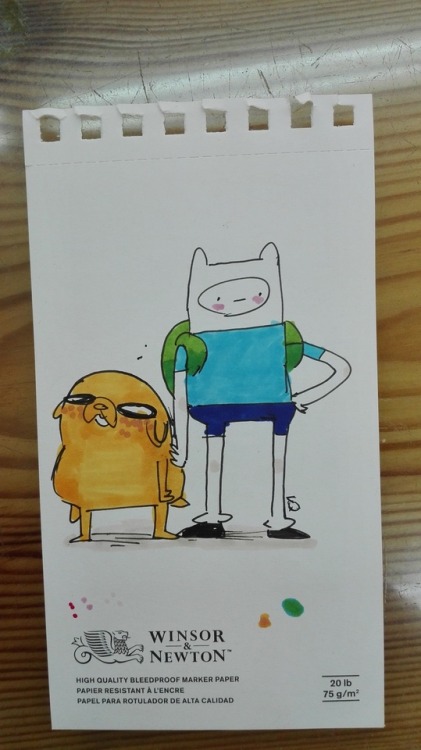 secasder: We were texting some new watercolor pens on class so I made this gift for my best friend with them ^w^