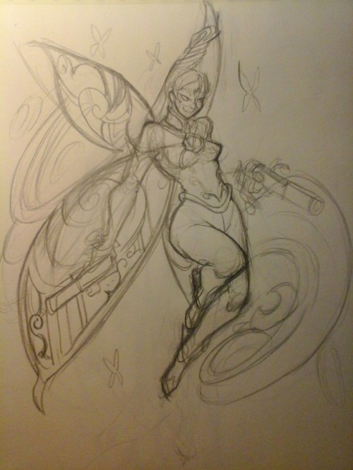 piruli-thechubbybunny:A skeck of Rosa using Madama Khepri wings like she’s really supposed to do