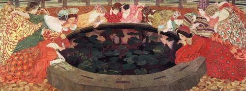 little-miss-melancholy:L’Eau Mystérieuse, 1911 &amp; detail Ernest Biéler