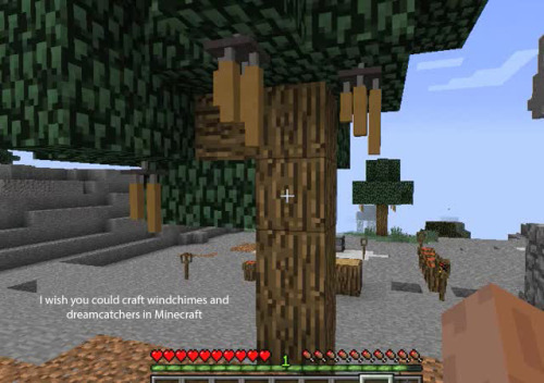 - I wish you could craft windchimes and dreamcatchers in MinecraftSubmitted by anonymous 