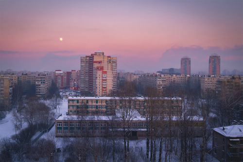 Moon over Kupchino, Saint Petersburg- More Saint Petersburg here