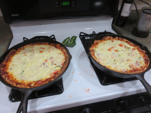 caffeinatedcrafting:Cast Iron deep DishRosespirit and I made this tonight and it was fun to make and