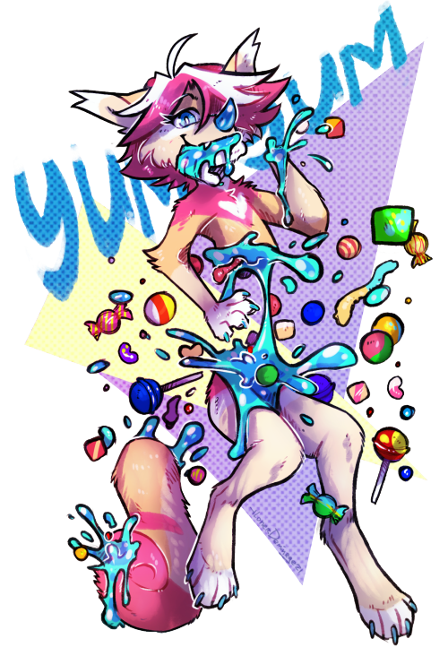 artfight attack on Bigmoon206 aka Kanodze. it was really great plan - to lure her to participate in an artfight, then become opponents… and attack her colorful cute sweet cham-bun! I really liked her design and found it interesting to return to...