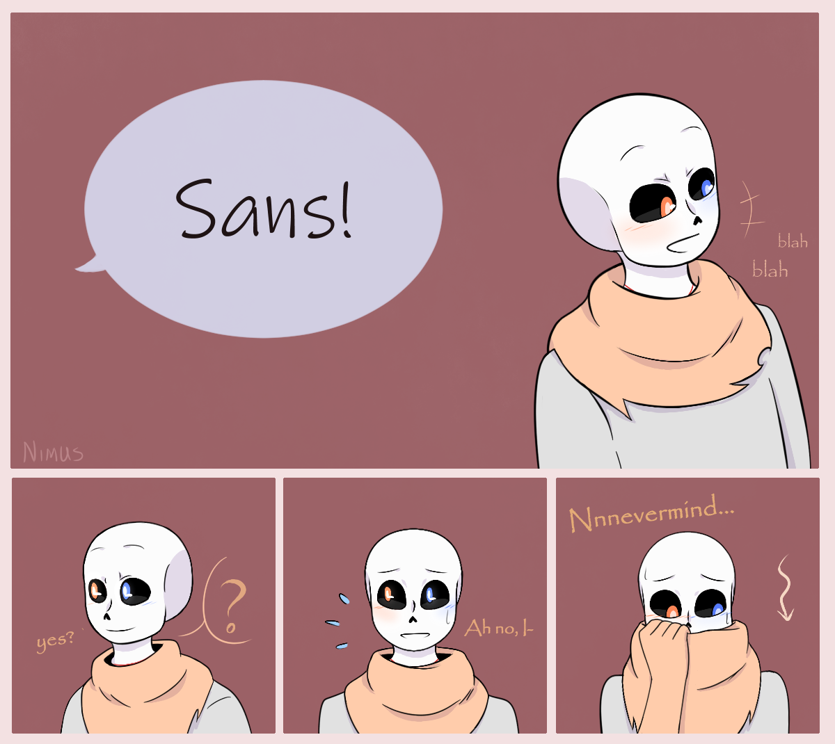 Just An Undertale Blog — Skeles with hair _____ Cross!Sans