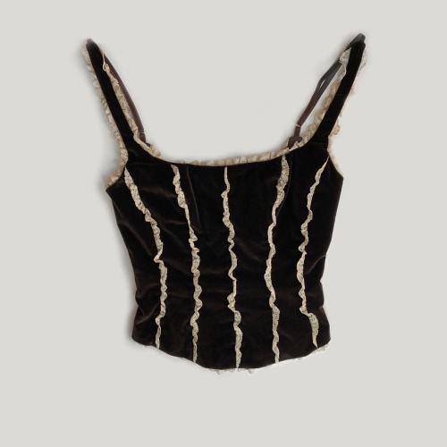 004blu:victorian velvet bustier / valentino