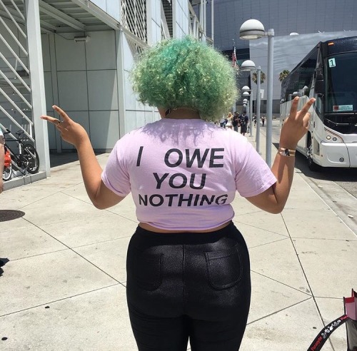 shop-destruya:  “I Owe You Nothing” Tee  I need it